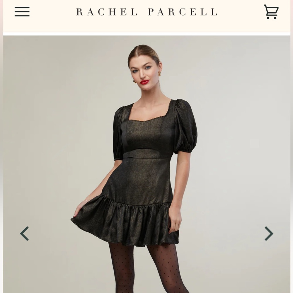 New Rachel Parcell- Puff Sleeve Ruffle Dress